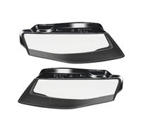 VFKJGNcgfb Copertura for fari anteriori auto compatibile con Audi A4 A4L B8 2009 2010 2011 2012 Paralume trasparente in vetro trasparente for fari anteriori(Left+Right)