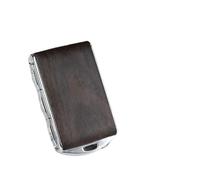 VFKJGNcgfb Custodia protettiva for chiave auto Shell compatibile for Volvo S60 S90 XC40 XC60 XC90 V60 V90 C30 Polestar 1 2 3 2024 2023 2022 2021 Accessori in vero legno(Black,With logo)