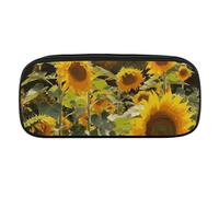VFKLT Astuccio portatile con girasoli dopo la pioggia, astuccio per matite, matite, matite, cosmetici, per donne e uomini, Nero, One size, Astuccio portamatite