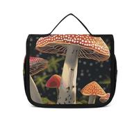 VFKLT Beauty case da viaggio a forma di fungo, organizer per cosmetici, impermeabile, per donne e uomini, bianco, 22,6 x 7,1 x 18,5 cm, borsa da toilette da appendere, Bianco, 8.9 x 2.8 x 7.3 inch,