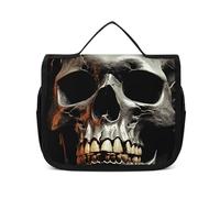 VFKLT Borsa da toilette sospesa inquietante spaventosa borsa da viaggio organizer per cosmetici impermeabile per donne e uomini, bianco, 22,6 x 7,1 x 18,5 cm, borsa da toilette da appendere, bianco,