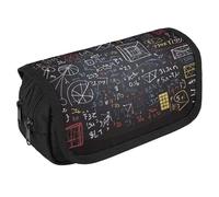 VFKLT Matematica e fisica Astuccio a doppio strato Astuccio per matite di grande capacità Astuccio per matite con doppia cerniera Astuccio portatile per penne e trucchi per uomini e donne Viaggi