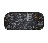 VFKLT Matematica e Fisica Astuccio Portamatite Portatile Astuccio Portapenne Astuccio per Matite Astuccio per Trucchi Astuccio per Cosmetici per Donne Uomini Ufficio, Nero , Taglia unica, Astuccio