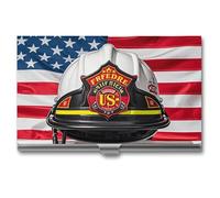 VFKLT Porta biglietti da visita in metallo sottile e portatile, per biglietti da visita e biglietti da visita, motivo: bandiera degli Stati Uniti, a righe, argento, taglia unica, colore: argento,