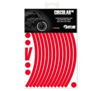 VFLUO - Kit strisce retroriflettenti per cerchi moto, adesivi rifrangenti per 1 Ruota, 3M Technology™ - Alta visibilità laterale - sobrio e di design - facile posa
