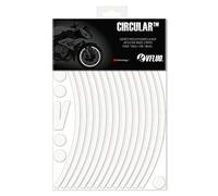 VFLUO - Kit Strisce retroriflettenti per Cerchi Moto, Adesivi rifrangenti per 1 Ruota, 3M Technology™ - Alta visibilità Laterale - Sobrio e di Design - Facile Posa