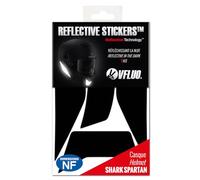 VFLUO VALIANT™, Kit 5 adesivi retroriflettenti LS2 VALIANT™ e compatibile con tutti i caschi moto, 3M Technology™, Nero