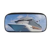 VFMKT Astuccio in pelle impermeabile carino portapenne da viaggio cosmetico borsa organizer portapenne per uomini e donne, nave da crociera_75147414