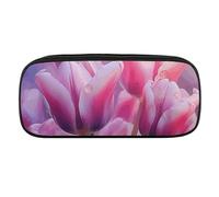 VFMKT Astuccio in pelle impermeabile carino portapenne da viaggio per cosmetici borsa organizer portapenne per uomini e donne, bellissimo fiore