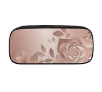 VFMKT Astuccio in pelle impermeabile carino portapenne da viaggio per cosmetici borsa organizer portapenne per uomini e donne, carta da parati rosa