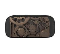 VFMKT Astuccio in pelle impermeabile carino portapenne da viaggio per cosmetici organizer portapenne per uomini e donne, ingranaggi meccanici steampunk