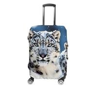VFMKT Blue Eyed Snow Leopard Copertura per bagagli da viaggio, elastica, lavabile, antipolvere, antigraffio, adatta per bagagli da 48 a 81 cm, Stile:, XL