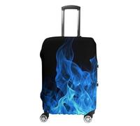 VFMKT Blue Flame - Copertura elastica per valigie da viaggio, lavabile, antipolvere, antigraffio, adatta per bagagli da 48 a 81 cm, Stile:, M