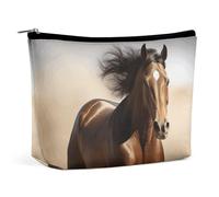 VFMKT Borsa per il trucco da donna borsa impermeabile per cosmetici che corre cavallo borsa per il trucco con cerniera borsa da toilette da viaggio organizer per donne signore, Stile:, Taglia unica