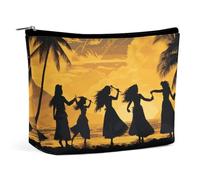 VFMKT Borsa per il trucco da donna borsa impermeabile per cosmetici cinque sagome di danza hawaiana borsa per trucco con cerniera borsa da viaggio organizer per donne signore, Stile:, Taglia unica