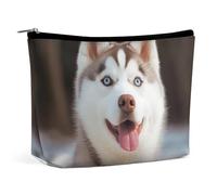 VFMKT Borsa per il trucco da donna borsa impermeabile per cosmetici Husky Piquant Dog Makeup Pouch con cerniera borsa da viaggio organizer per donne signore, Stile:, Taglia unica