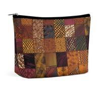 VFMKT Borsa per il trucco da donna borsa impermeabile per cosmetici in stile africano patchwork borsa per il trucco con cerniera borsa da viaggio organizer per donne signore, Stile:, Taglia unica