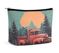 VFMKT Borsa per il trucco da donna borsa impermeabile per cosmetici Suburban Landscape Truck Makeup Pouch con cerniera Borsa da toilette da viaggio organizer per donne signore, Stile:, Taglia unica