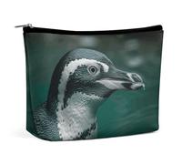 VFMKT Borsa per il trucco da donna borsa impermeabile per cosmetici Un pinguino nell'acqua borsa per il trucco con cerniera borsa da toilette da viaggio organizer per donne signore, Stile:, Taglia
