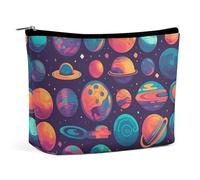 VFMKT Borsa per il trucco da donna borsa impermeabile per cosmetici vari pianeti borsa per il trucco con cerniera borsa da viaggio organizer per donne signore, Stile:, Taglia unica