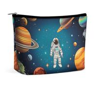 VFMKT Borsa per il trucco da donna, borsa per cosmetici impermeabile, borsa per cosmetici spaziale, razzo, astronauta, borsa per il trucco con cerniera, organizer da viaggio per donne e donne, Stile
