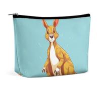 VFMKT Borsa per il trucco da donna, impermeabile, borsa per cosmetici divertente con canguro in stile cartone animato, borsa per il trucco con cerniera, organizer da viaggio per donne e donne, Stile