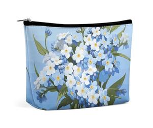 VFMKT Borsa per il trucco da donna, impermeabile, con scritta "Do Not Forget Me", con cerniera, organizer da viaggio per articoli da toeletta da donna, Stile:, Taglia unica