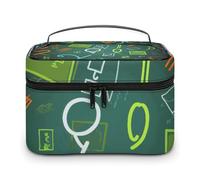 VFMKT Borsa per trucchi con domande di matematica, borsa da viaggio portatile con cerniera, organizer per trucchi da donna, borsa da toilette per donne, Domanda di matematica, 25x18x15cm