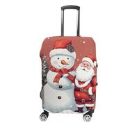 VFMKT Copertura per bagagli da viaggio con Babbo Natale, pupazzo di neve, elastica, lavabile, antipolvere, antigraffio, adatta per bagagli da 48 a 81 cm, Stile:, L