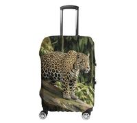VFMKT Copertura per bagagli da viaggio con gatto sul tronco d'albero, cascata, elastica, lavabile, antipolvere, antigraffio, adatta per bagagli da 48 a 81 cm, Stile:, L