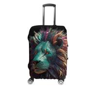 VFMKT Copertura per bagagli da viaggio con leone astratto 3D arte artistica elastica lavabile copertura antipolvere antigraffio per valigie adatta per bagagli da 48-81 cm, Stile:, L