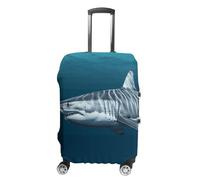 VFMKT Great White Shark - Copertura elastica per valigia, lavabile, antipolvere, antigraffio, adatta per bagagli da 48 a 81 cm, Stile:, L