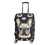 VFMKT I Love French Bulldog - Copertura elastica lavabile per valigia, antipolvere, antigraffio, adatta per bagagli da 48 a 81 cm, Stile:, XL