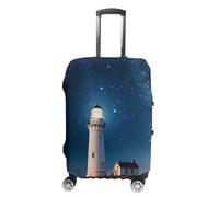 VFMKT Lighthouse Under Starry Night - Copertura elastica lavabile per valigia, antipolvere, antigraffio, adatta per bagagli da 48 a 81 cm, Stile:, M