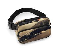 VFMKT Marsupio con aereo da guerra, per donne e uomini, regolabile, per viaggi, sport, escursionismo, 20 x 13 cm, stile, Stile:, 20x13cm