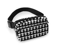 VFMKT Marsupio nero pied de poule per donne e uomini, marsupio regolabile per viaggi, sport, escursionismo, 20 x 13 cm, stile, Stile:, 20x13cm