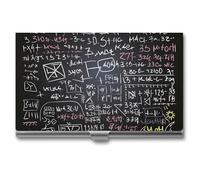 VFMKT Porta biglietti da visita in metallo sottile Custodia portatile per biglietti da visita tasca porta carte di nome portafoglio formula matematica per uomini donne ufficio viaggi, Stile:, Taglia