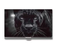 VFMKT Porta biglietti da visita sottile in metallo porta biglietti da visita portatile tasca porta carte di nome Animal Panther portafoglio per uomini donne ufficio viaggi, stile, taglia unica, Stile