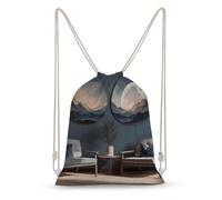 VFMKT Zaino con coulisse Borsa da palestra che brilla luce nella stanza Cinch Sackpack Borsa da spiaggia impermeabile per donne uomini, stile, 35 x 50 cm, Stile, 35x50cm