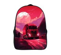 VFMKT Zaino da 16 pollici con luna rossa zaino per laptop leggero con stampa completa borsa da viaggio zaino casual per donne uomini, stile, 40 x 28 x 16 cm, Stile, 40x28x16cm