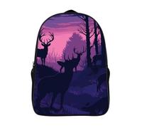 VFMKT Zaino da 16 pollici con sagoma di cervo zaino per computer portatile leggero con stampa completa borsa da viaggio zaino casual per donne uomini, stile, 40 x 28 x 16 cm, Stile, 40x28x16cm