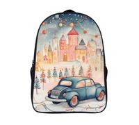 VFMKT Zaino da 16 pollici per auto in piccola città zaino per computer portatile leggero con stampa completa borsa da viaggio zaino casual per donne uomini, stile, 40 x 28 x 16 cm, Stile, 40x28x16cm