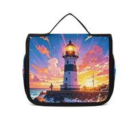 VFMNT Borsa da toilette per donne e uomini borsa per il trucco con pittura a diamante con gancio per appendere borsa cosmetica da bagno impermeabile borsa da viaggio di grande capacità per accessori