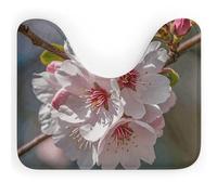 VFMNT Tappeto da bagno con fiori di mandorlo, lavabile, morbido e assorbente, a forma di U, tappetino da bagno antiscivolo, 50 x 40 cm