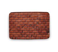 VFMNT Tappeto da bagno con muro di mattoni rossi, tappetino da bagno super assorbente, morbido e antiscivolo, tappetino da doccia ad asciugatura rapida, tappetino in microfibra per bagno, pavimento