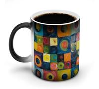 VFMNT Tazza da caffè termocromica in stile colorato tazza da caffè divertente tazza di scolorimento tazza magica calore temperatura cambia colore tazza novità regali per ufficio migliore amico Natale