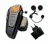 vFound BT-S2 Auricolare Bluetooth 1000m moto di una nuova generazione di cuffie auricolari Bluetooth universale impermeabile Walkie 2 o 3 LED e radio FM audio, vivavoce GPS(1 Pezzo)