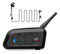 vFound V4 Plus Sistema Intercom per Caschi Moto Bluetooth,Portata 1.500 m, Comunicazione Gruppo 4 Persone per Motociclisti, Arbitri FIGC, Sciatori e Quad/Enduro (1 Pezzo)