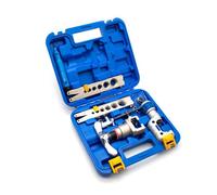 VFT-808-MIS - Set di allargatubi in ottone for condizionatori d'aria e frigoriferi, con alesatore metrico, for la riparazione di tubi in ottone