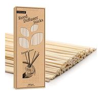 VFULIE Bastoncini per diffusori di oli essenziali, 25,4 cm, in rattan naturale, 100 pezzi, ricambi per fragranze aromatiche (colore primario)